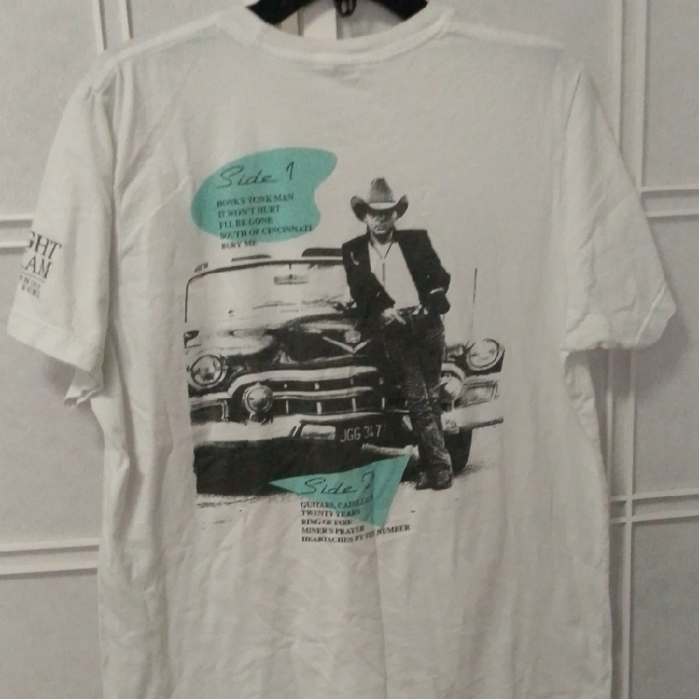 Dwight Yoakam Bella Canvas White Graphic Tee with Green Accents - Picture 4 of 6